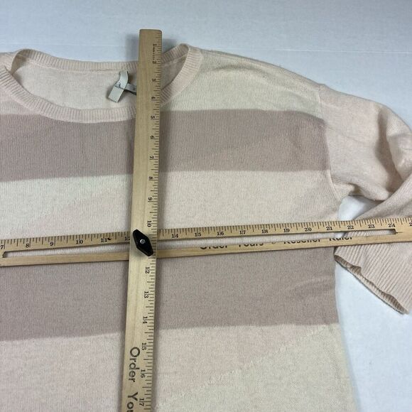 Joie Eloisa Cashmere Sweater Striped Long Sleeve Soft Knit Boxy Fit MEDIUM FLAW - Picture 7 of 12